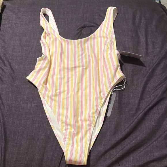 Striped One-Piece Swimsuit - Picture 3 of 6